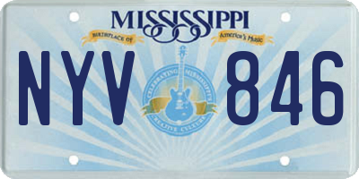 MS license plate NYV846