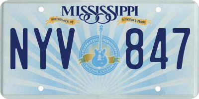MS license plate NYV847