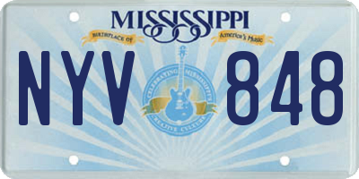 MS license plate NYV848