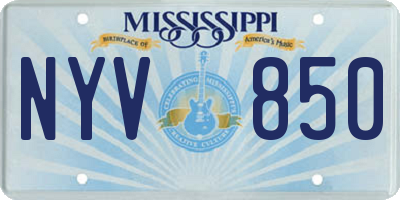 MS license plate NYV850