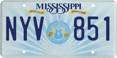 MS license plate NYV851