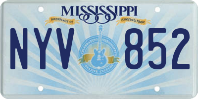 MS license plate NYV852