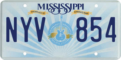 MS license plate NYV854