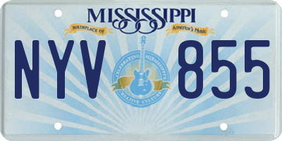 MS license plate NYV855
