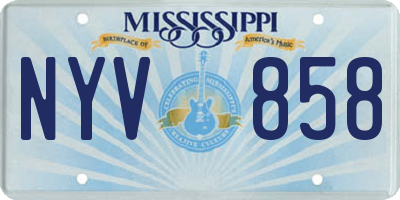 MS license plate NYV858