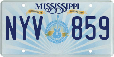 MS license plate NYV859