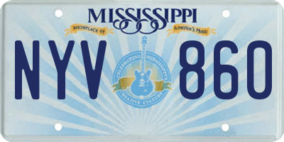 MS license plate NYV860