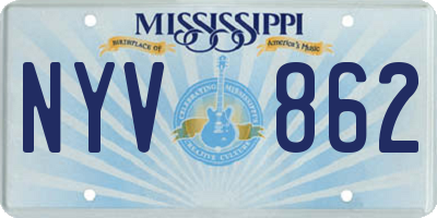 MS license plate NYV862
