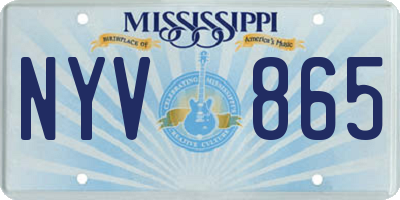 MS license plate NYV865