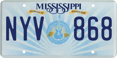 MS license plate NYV868