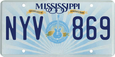 MS license plate NYV869