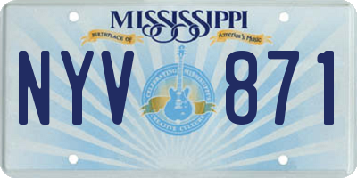 MS license plate NYV871