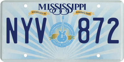 MS license plate NYV872