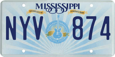MS license plate NYV874