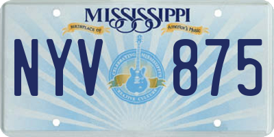 MS license plate NYV875