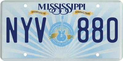 MS license plate NYV880