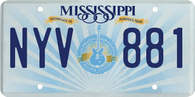 MS license plate NYV881