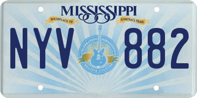 MS license plate NYV882