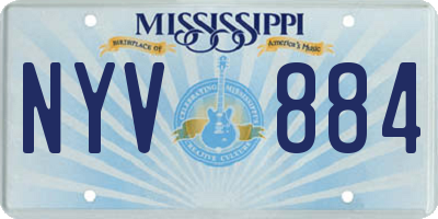 MS license plate NYV884