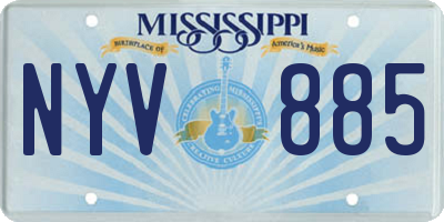 MS license plate NYV885