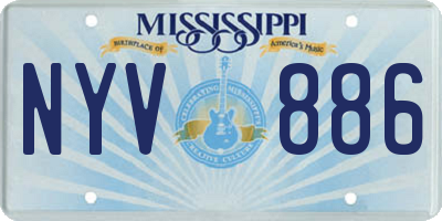 MS license plate NYV886