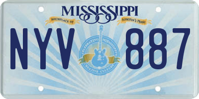 MS license plate NYV887
