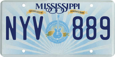 MS license plate NYV889