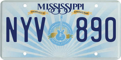 MS license plate NYV890