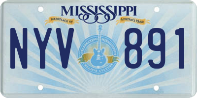 MS license plate NYV891