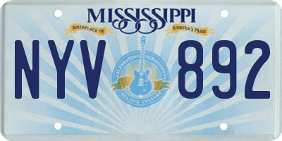 MS license plate NYV892