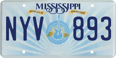 MS license plate NYV893
