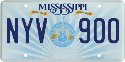 MS license plate NYV900