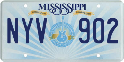 MS license plate NYV902