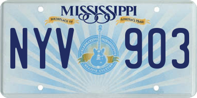 MS license plate NYV903