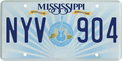 MS license plate NYV904