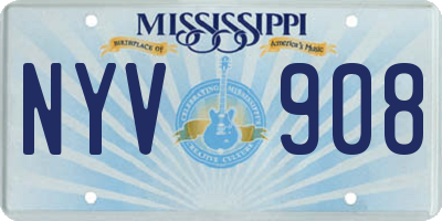 MS license plate NYV908