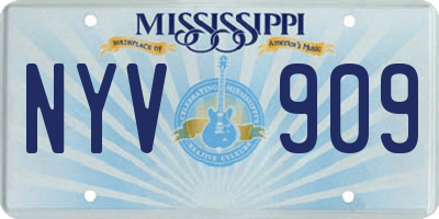MS license plate NYV909