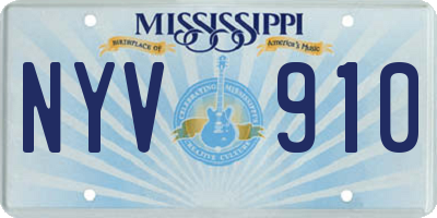 MS license plate NYV910