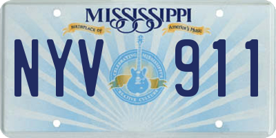 MS license plate NYV911