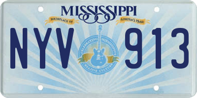 MS license plate NYV913