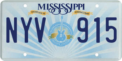 MS license plate NYV915