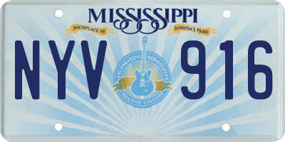 MS license plate NYV916