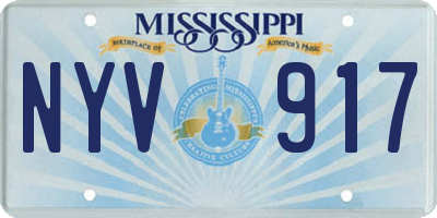 MS license plate NYV917