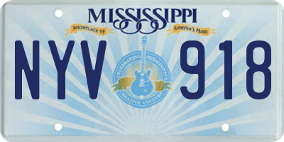 MS license plate NYV918