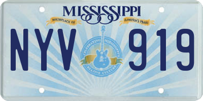 MS license plate NYV919