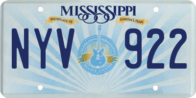 MS license plate NYV922