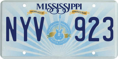 MS license plate NYV923