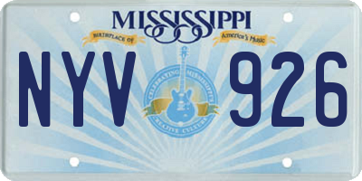MS license plate NYV926