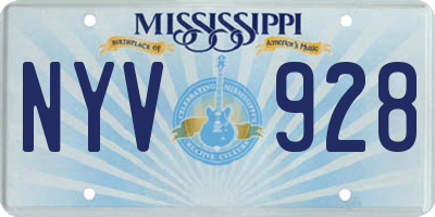 MS license plate NYV928
