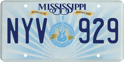 MS license plate NYV929